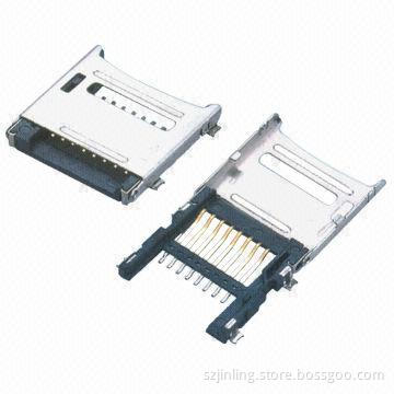 T-Flash card holder, 8P lift cover type